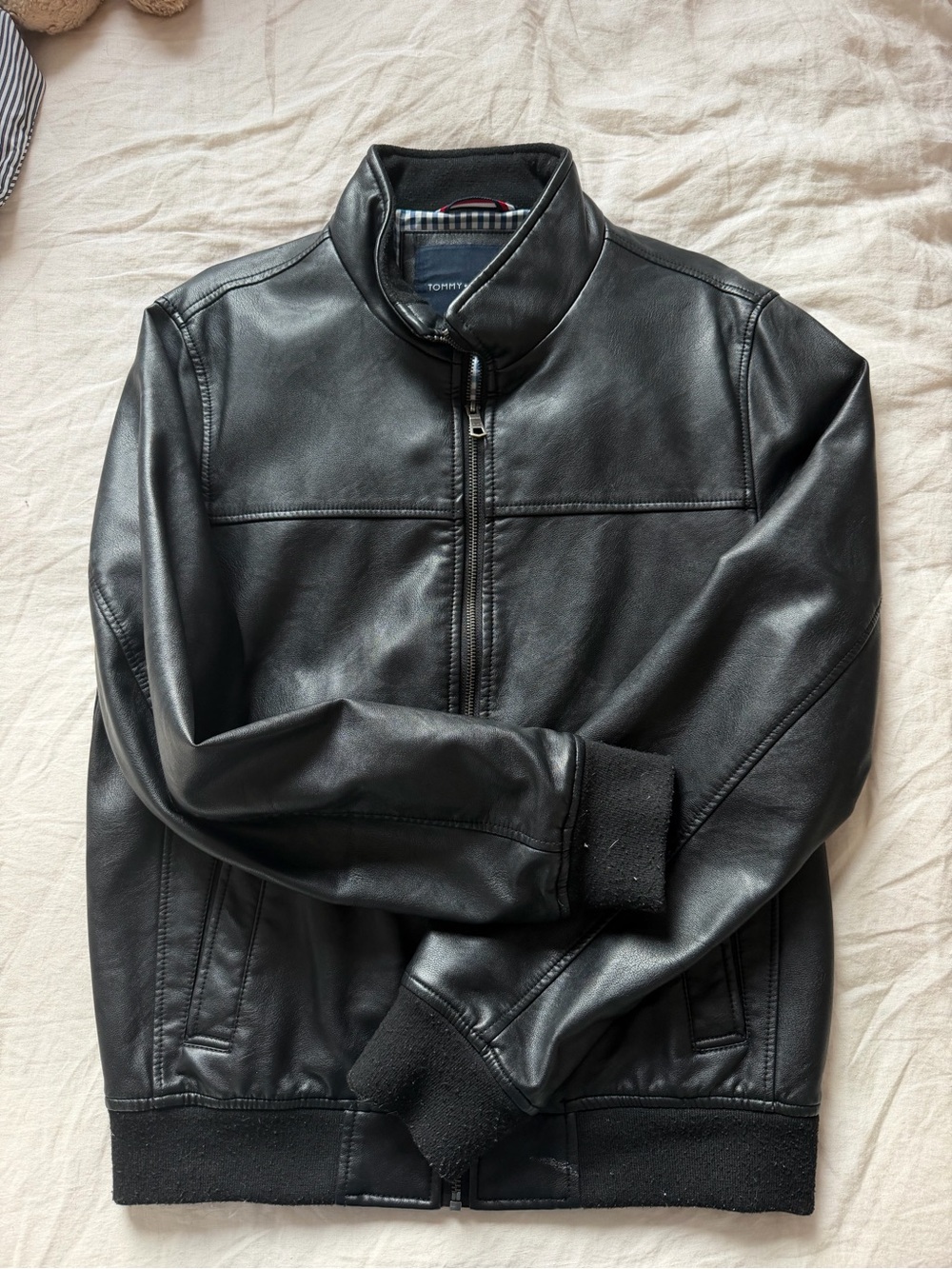 TOMMY Hilfiger Leather Bomber Jacket